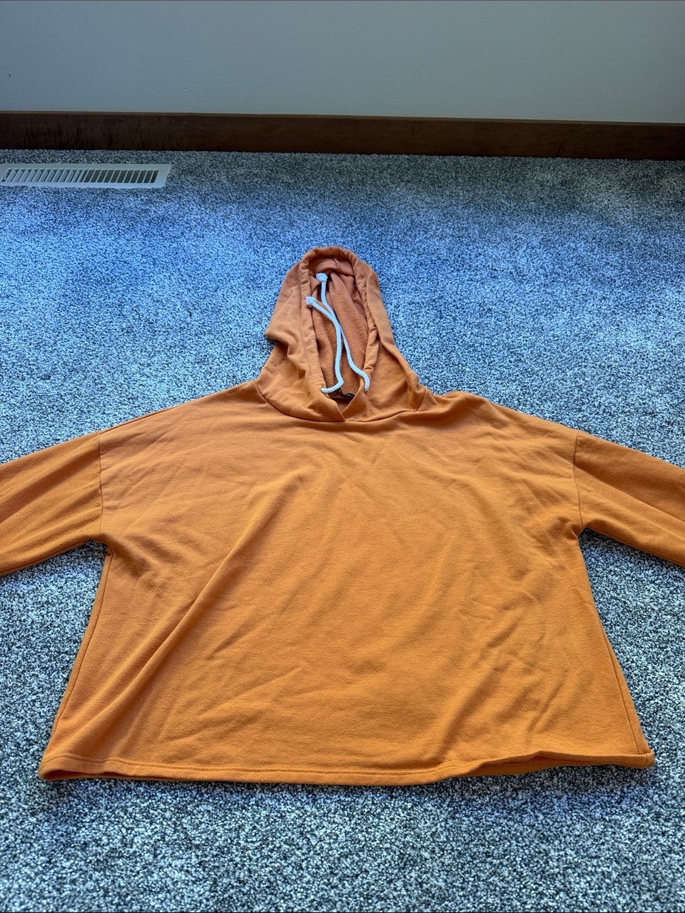Men's Relaxed Zip-Up Hoodie Sweater in Burnt Orange